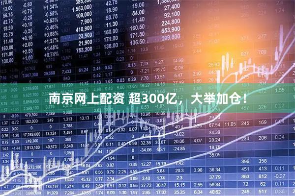 南京网上配资 超300亿，大举加仓！