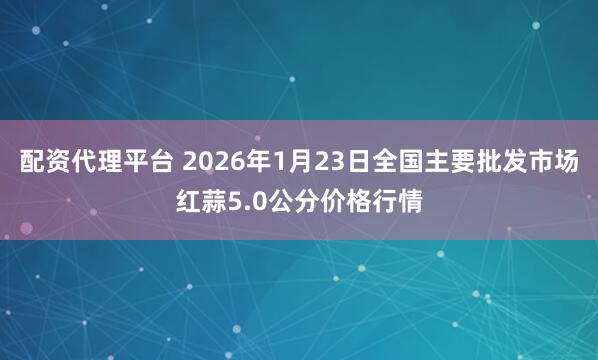 配资代理平台 2026年1月23日全国主要批发市场红蒜5.0公分价格行情