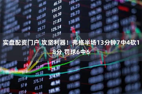 实盘配资门户 攻坚利器！弗格半场13分钟7中4砍18分 罚球6中6