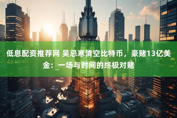 低息配资推荐网 吴忌寒清空比特币，豪赌13亿美金：一场与时间的终极对赌