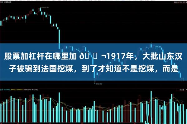 股票加杠杆在哪里加 🌬1917年，大批山东汉子被骗到法国挖煤，到了才知道不是挖煤，而是